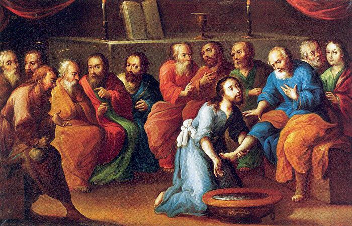 Mota, Jose de la Christ Washing the Feet of the Disciples France oil painting art